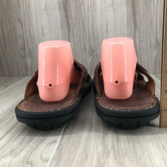 Johnston & Murphy JM Sandals Mens 10M Brown Leather Slip On Shoes main image 5